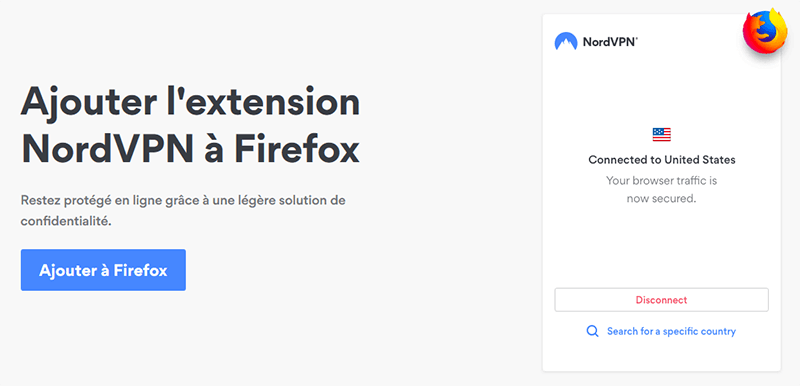 Extension VPN Firefox NordVPN